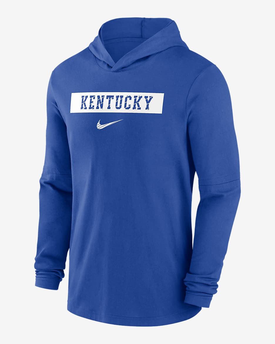 Kentucky Wildcats Sideline Men s Nike Dri FIT College Long Sleeve Hooded Top. Nike